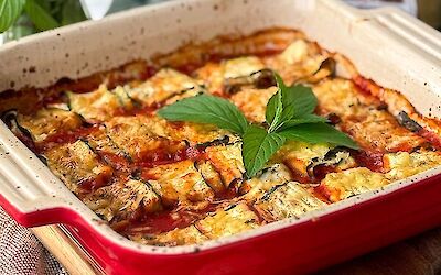 Courgette rolls with Greek twist