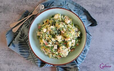 Endivienstampf mit Bio-Bockshornkleekäse