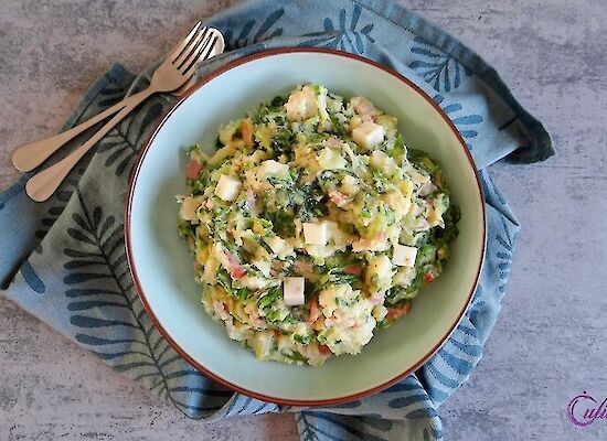 Endivienstampf mit Bio-Bockshornkleekäse